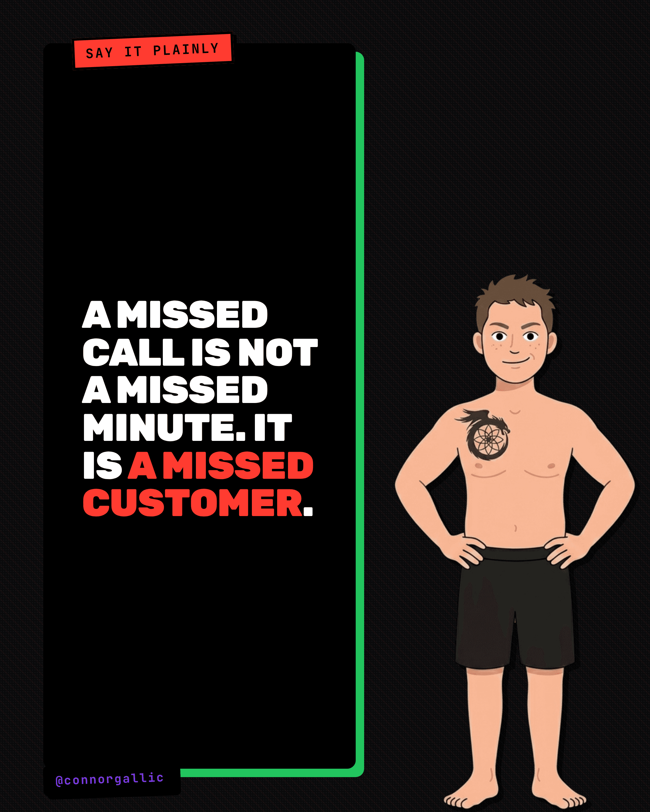 A missed call is not a missed minute. It is a missed customer.